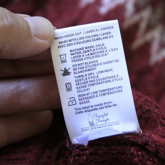 Red Wind River Heritage Fair Isle style sweater Size XL Acrylic - Picture 9 of 10